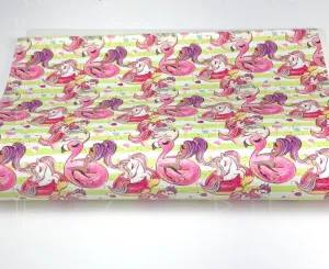 Girls on Pool Floaties Leather Sheets USDR - Unicorn - Flamingo