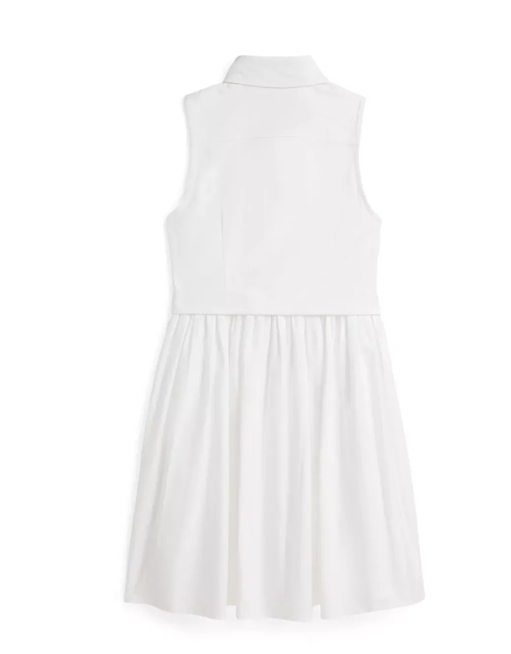Girls Sleeveless Oxford Shirtdress