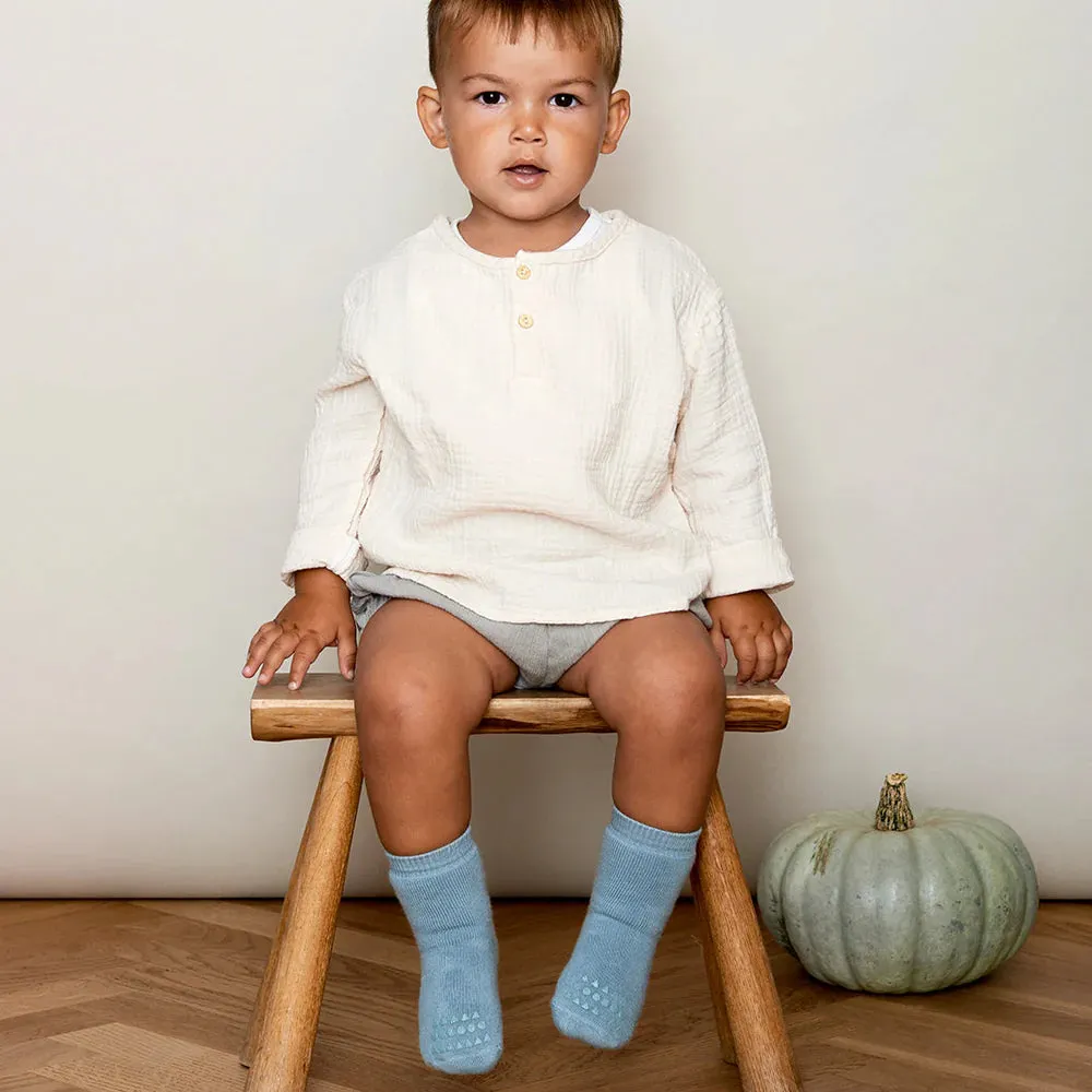 Go Baby Go Sky Blue Non-slip Grip Socks