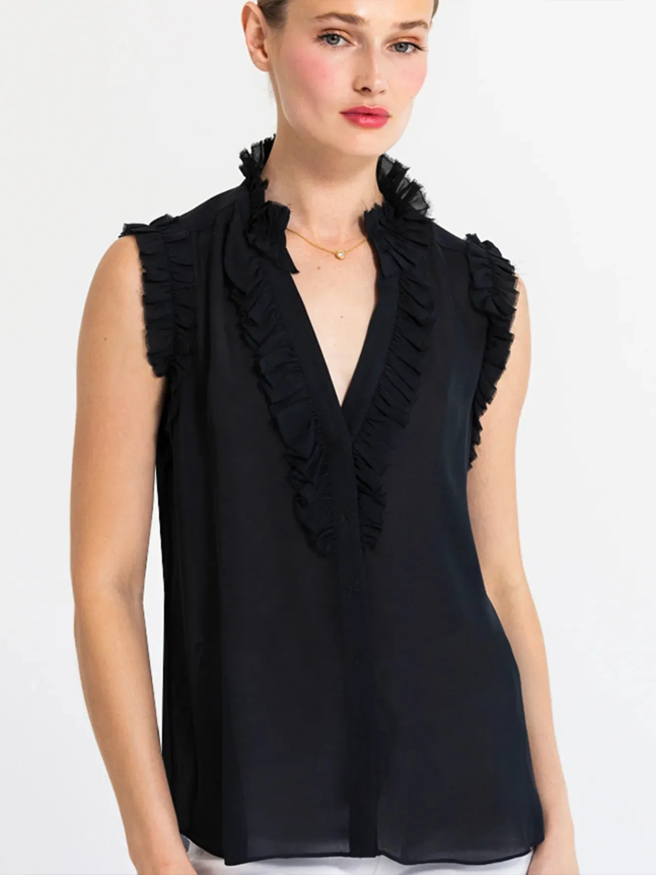 Go By Go Silk Sleeveless Go Spring Soiree Blouse