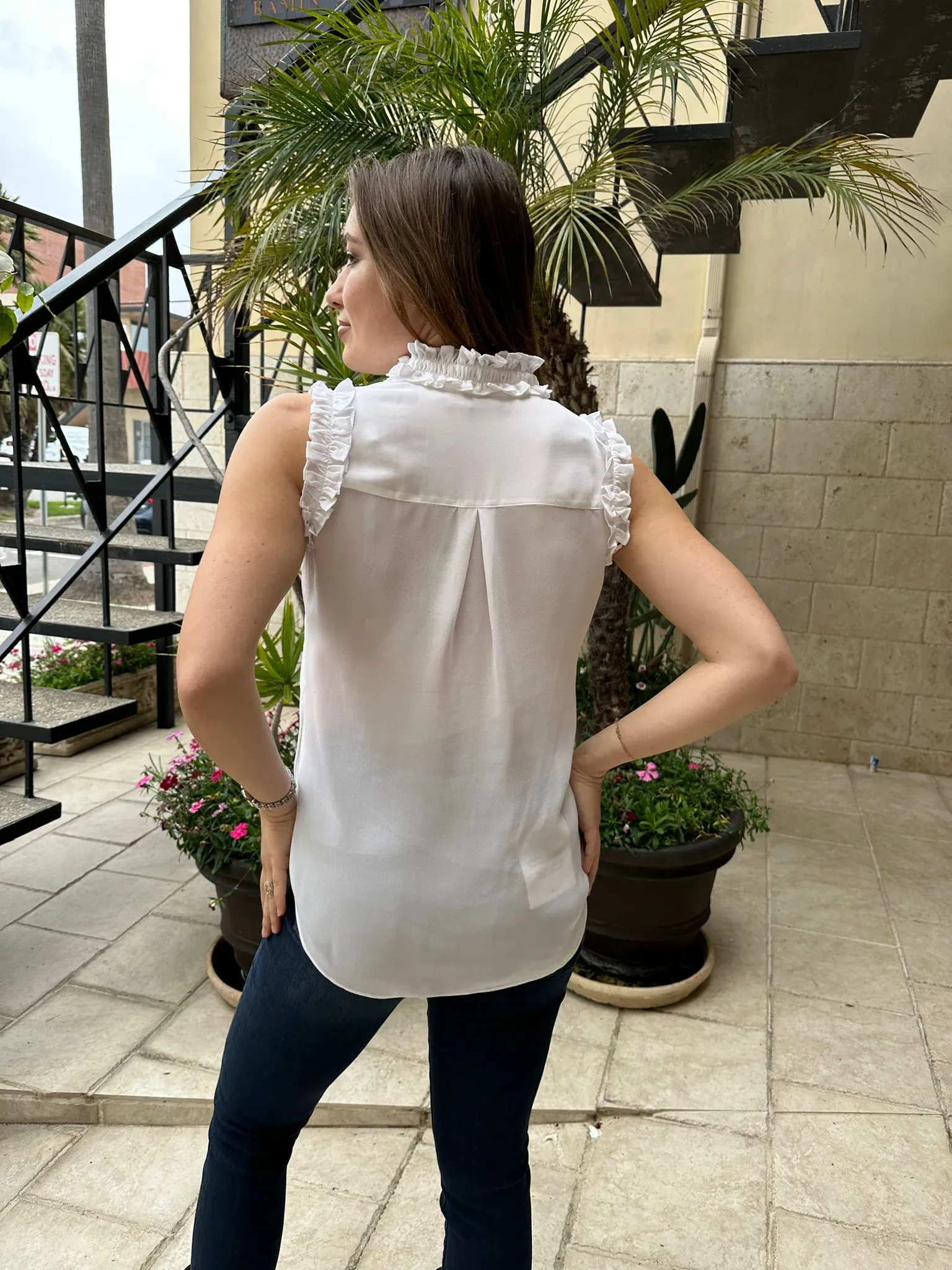 Go By Go Silk Sleeveless Go Spring Soiree Blouse