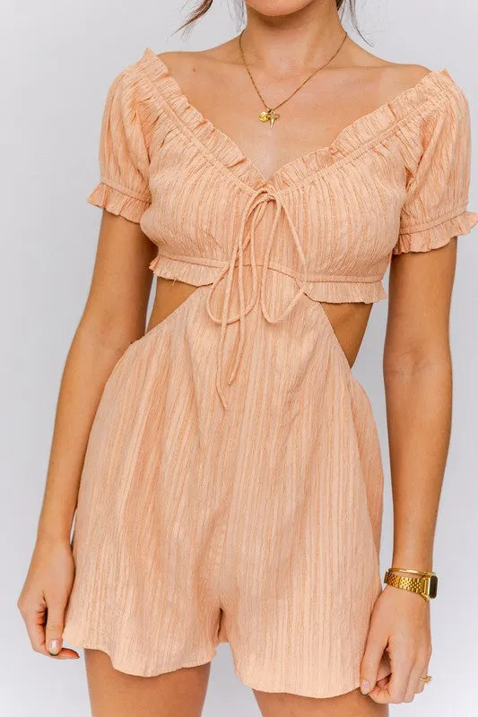 GOLDEN HOUR CUTOUT ROMPER