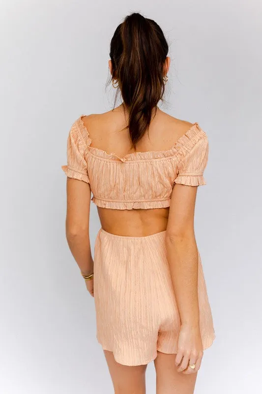 GOLDEN HOUR CUTOUT ROMPER