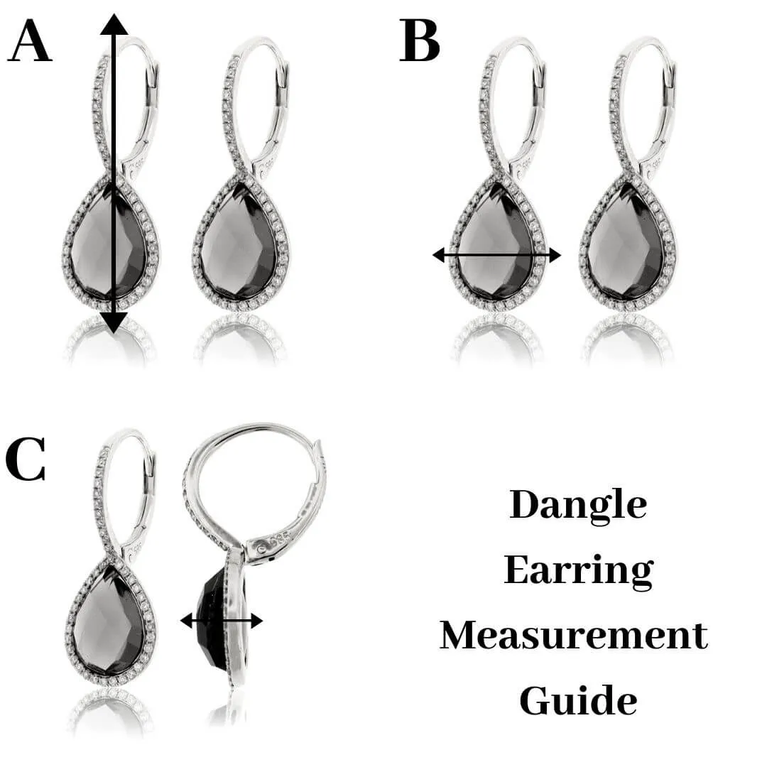 Green Amethyst and Diamond Dangle Earrings