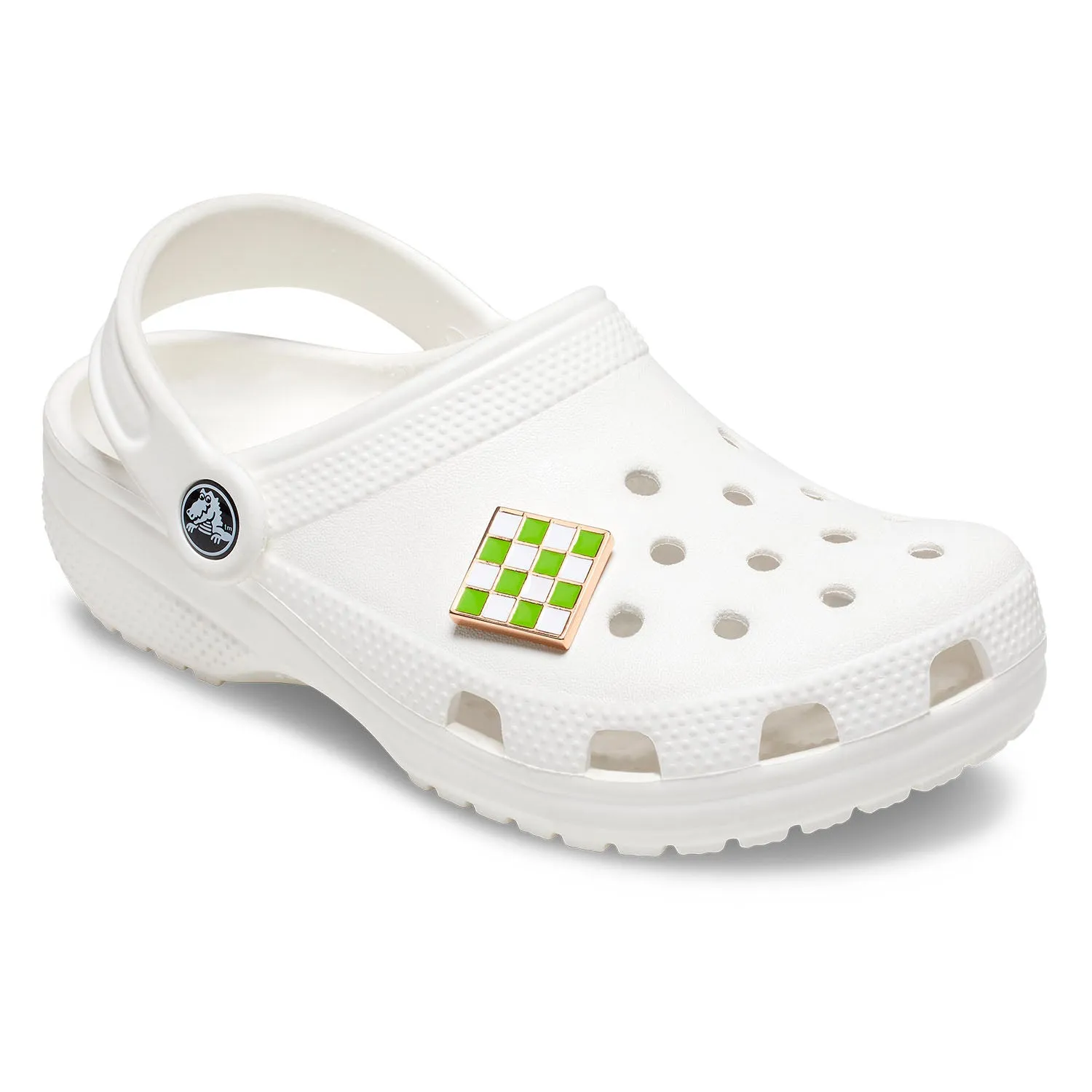 Green and White Checkerboard Jibbitz