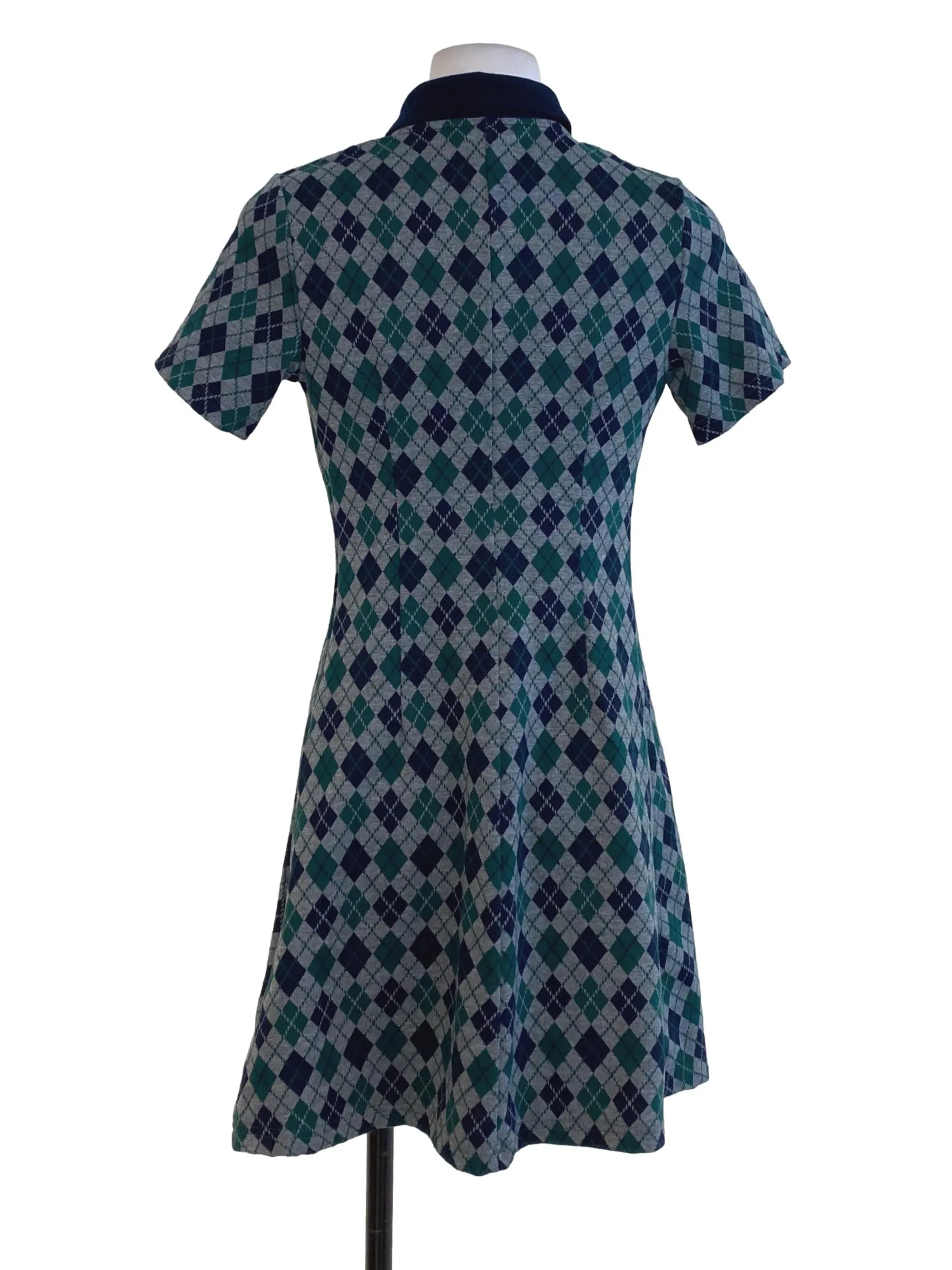 Grey Oxford Collared Dress