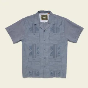 GUAYABERA SHIRT - INDIGO BLUE OXFORD