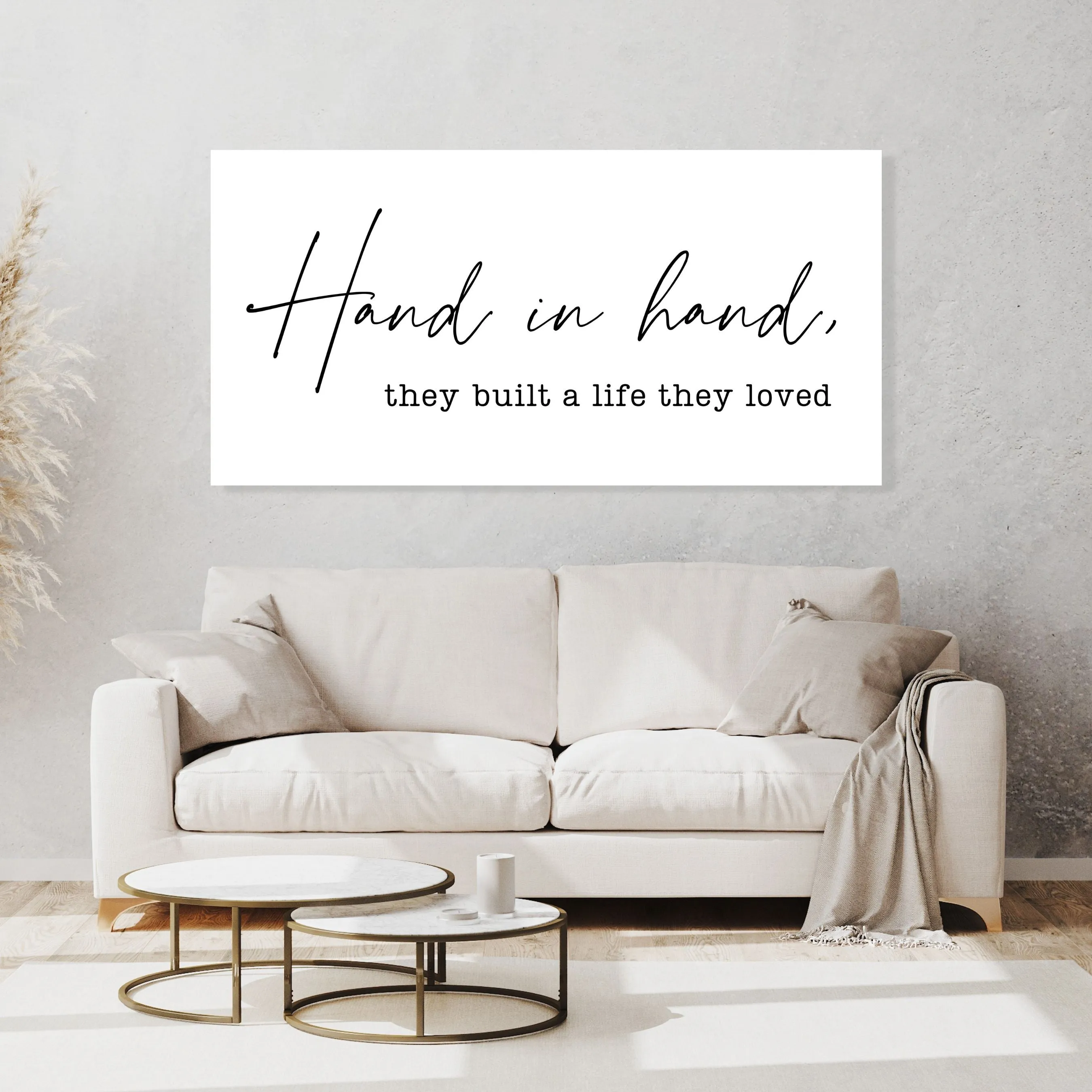 Hand in Hand, They Built a Life They Loved - Canvas Wall Art Print