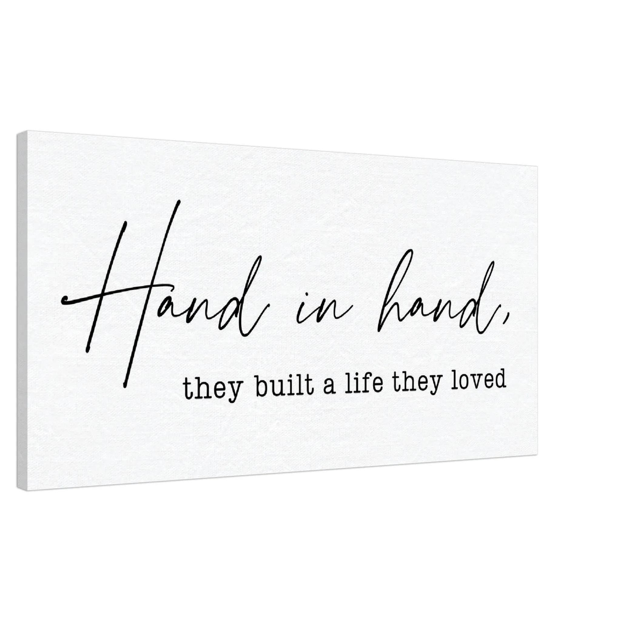 Hand in Hand, They Built a Life They Loved - Canvas Wall Art Print