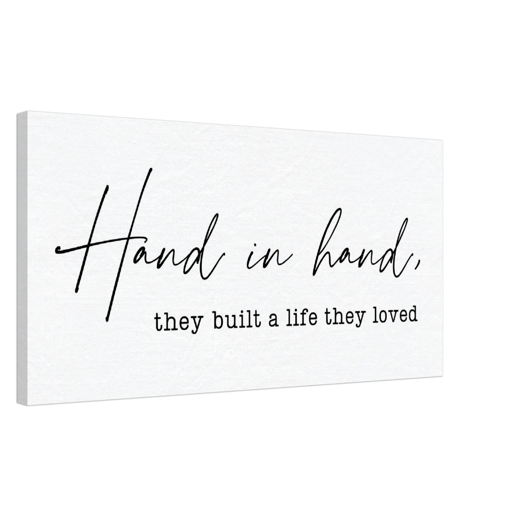 Hand in Hand, They Built a Life They Loved - Canvas Wall Art Print