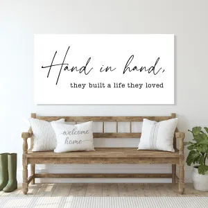 Hand in Hand, They Built a Life They Loved - Canvas Wall Art Print
