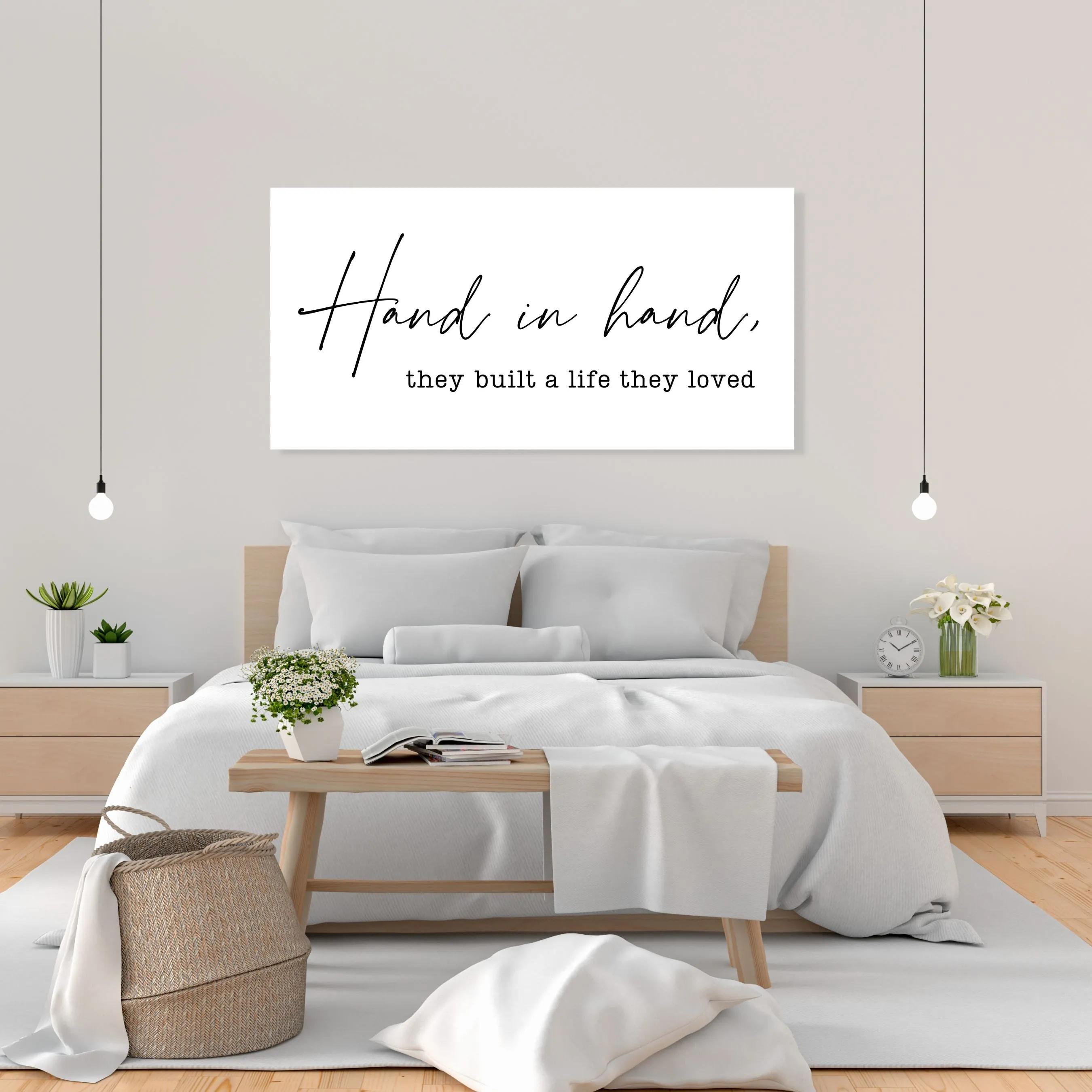Hand in Hand, They Built a Life They Loved - Canvas Wall Art Print