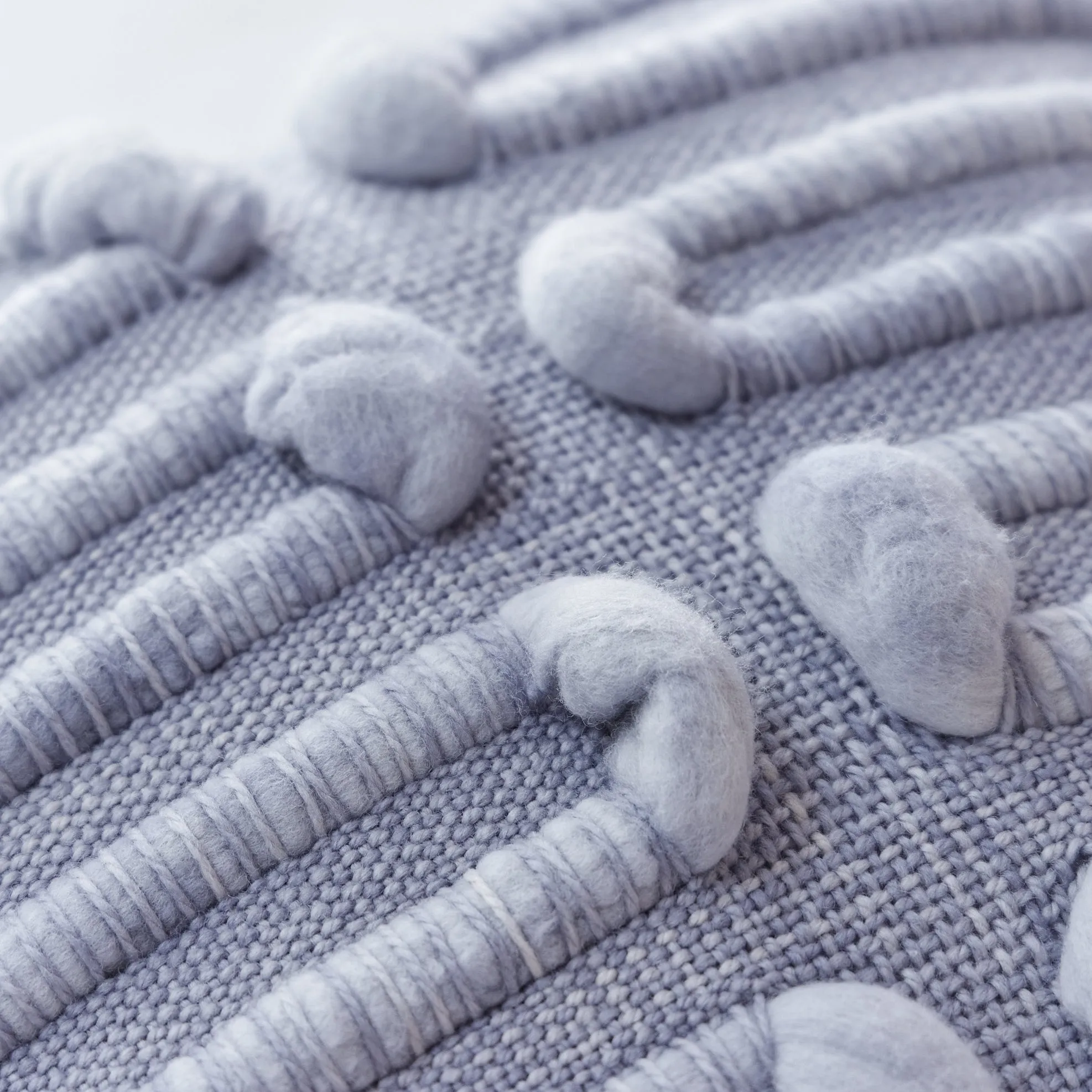 Handwoven Merino Wool Cushion Cover - KUN in aqua