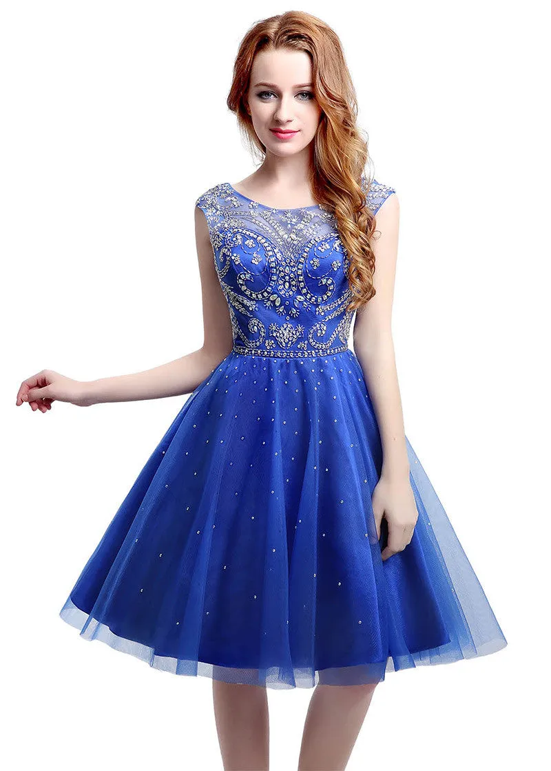 Homecoming Dress With Beadings