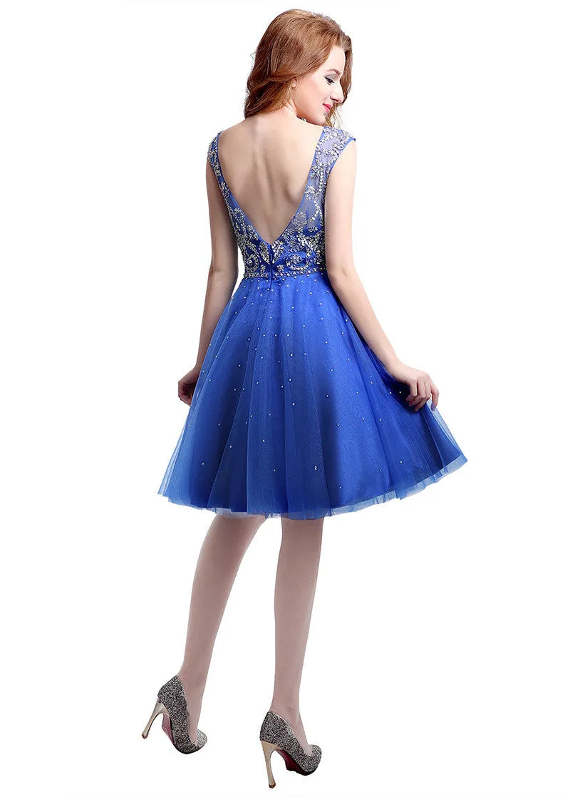 Homecoming Dress With Beadings