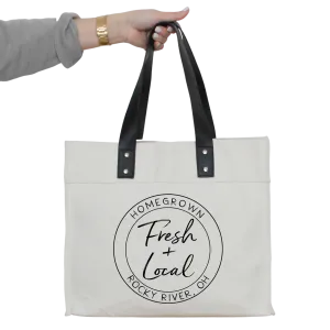 Homegrown Custom City and State Market Tote: Tan