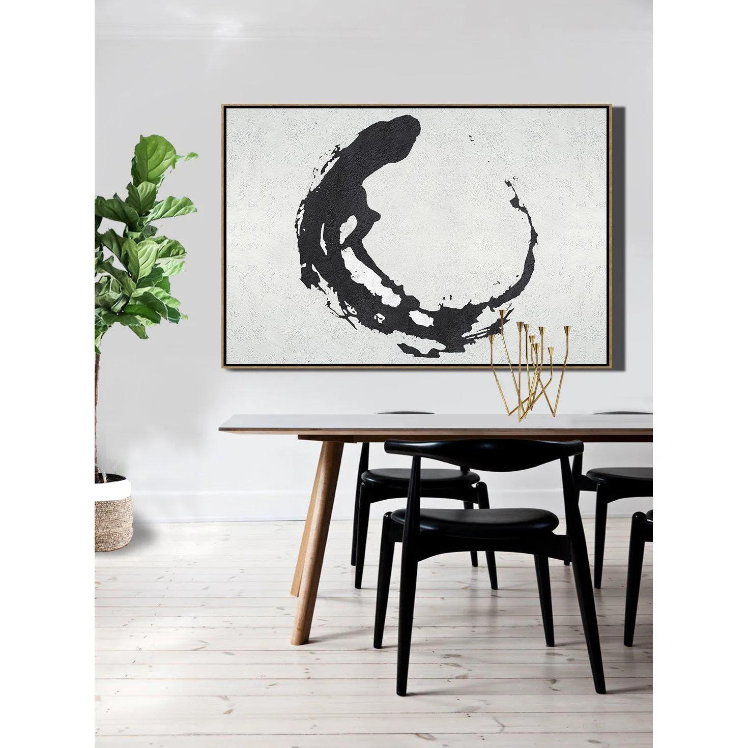 Horizontal Minimalist Abstract Art MN51C