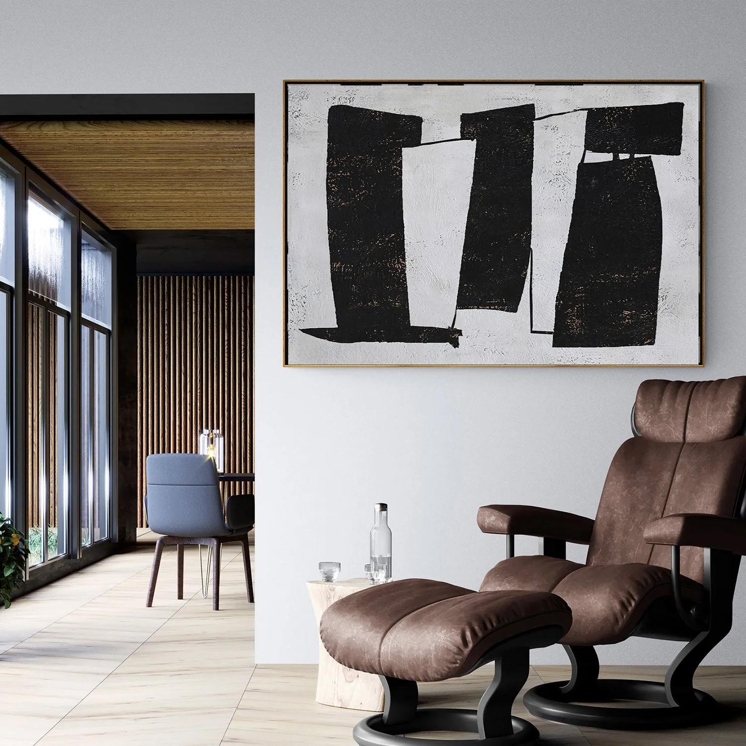 Horizontal Minimalist Abstract Painting H160H