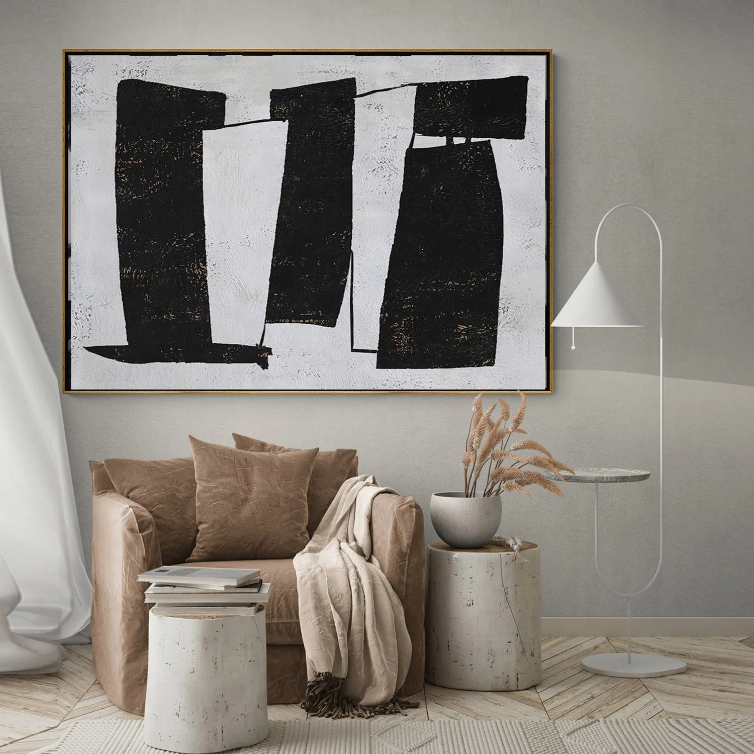 Horizontal Minimalist Abstract Painting H160H