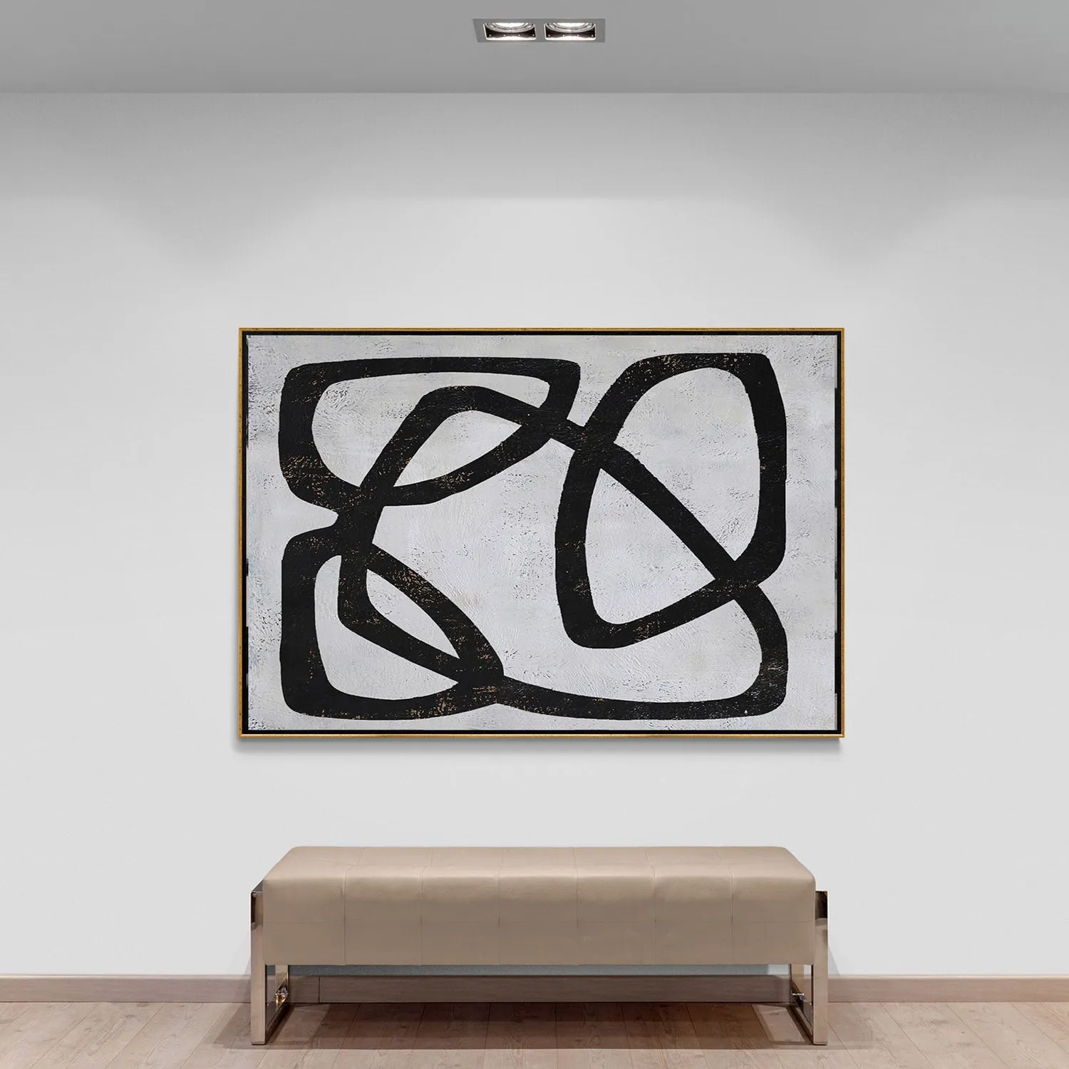 Horizontal Minimalist Abstract Painting H161H