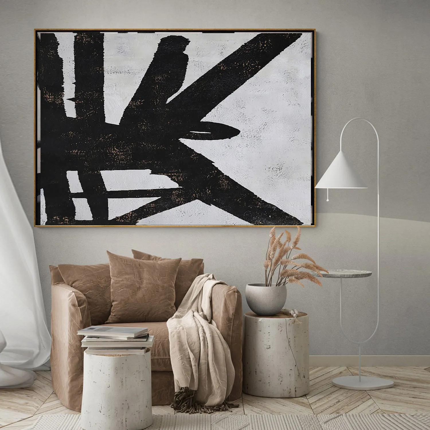 Horizontal Minimalist Abstract Painting H178H