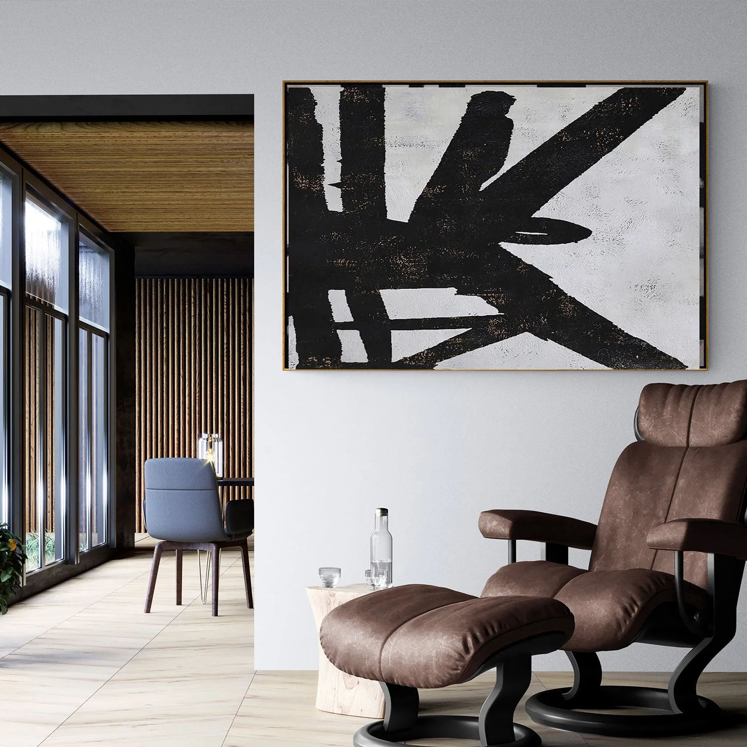 Horizontal Minimalist Abstract Painting H178H