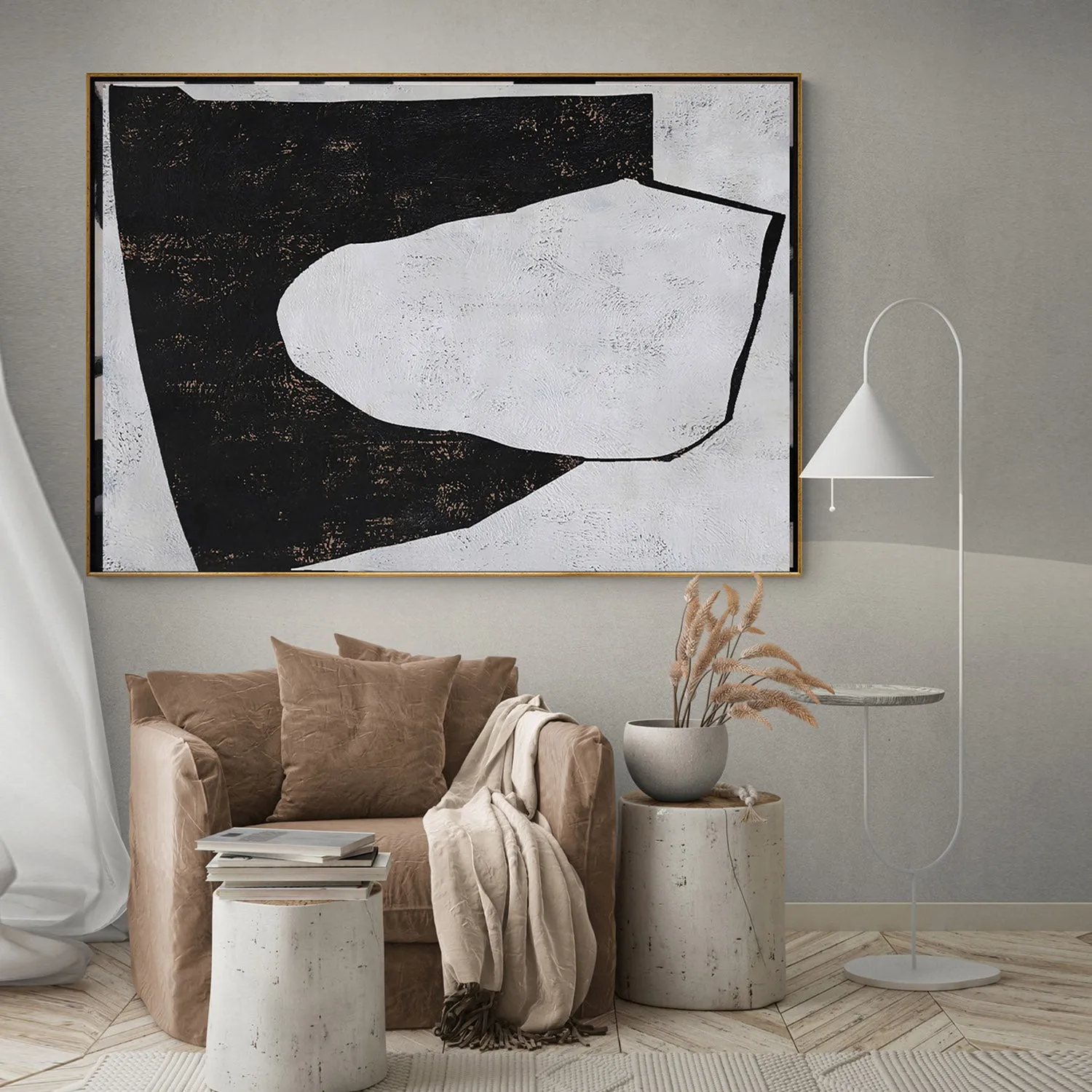 Horizontal Minimalist Abstract Painting H201H