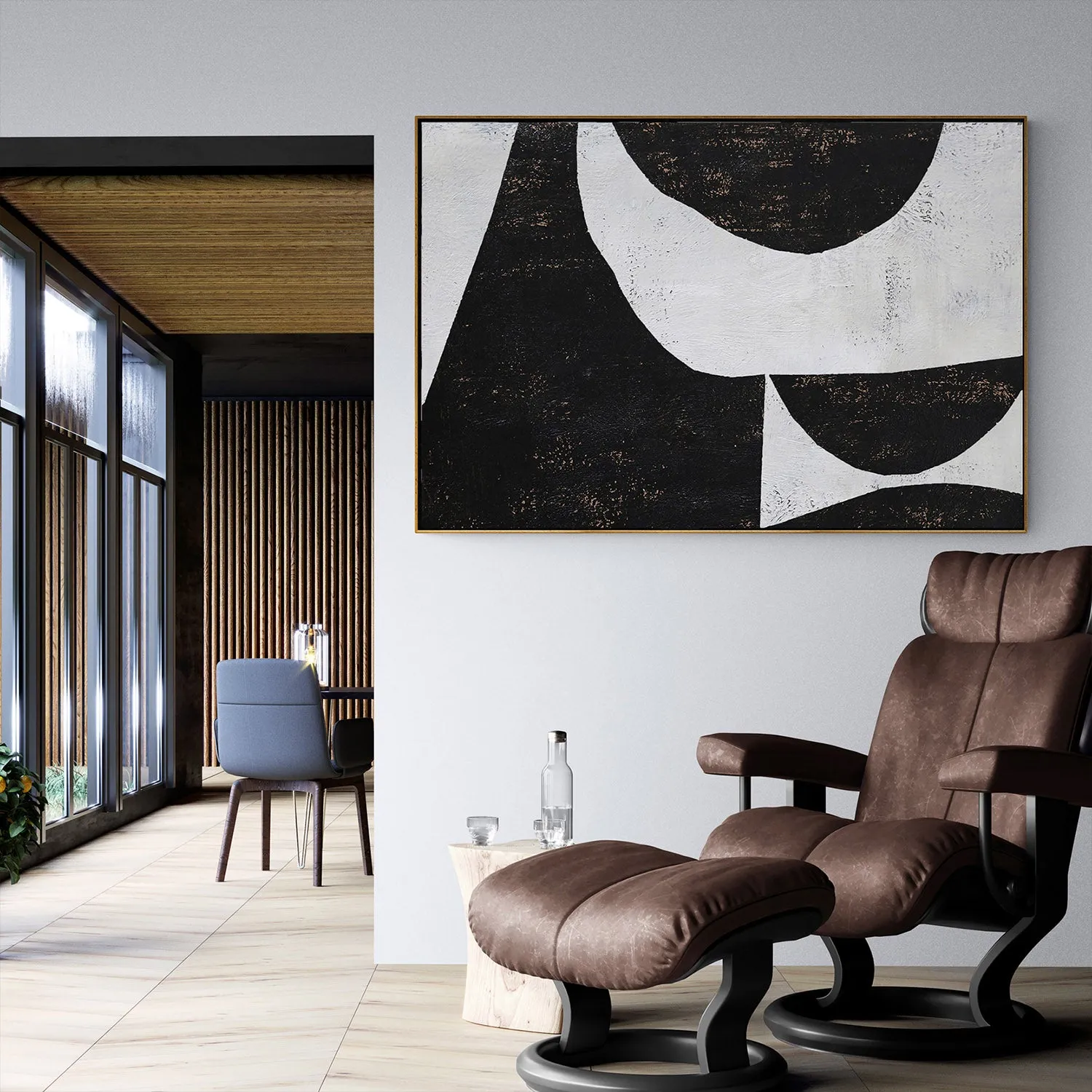 Horizontal Minimalist Abstract Painting H214H