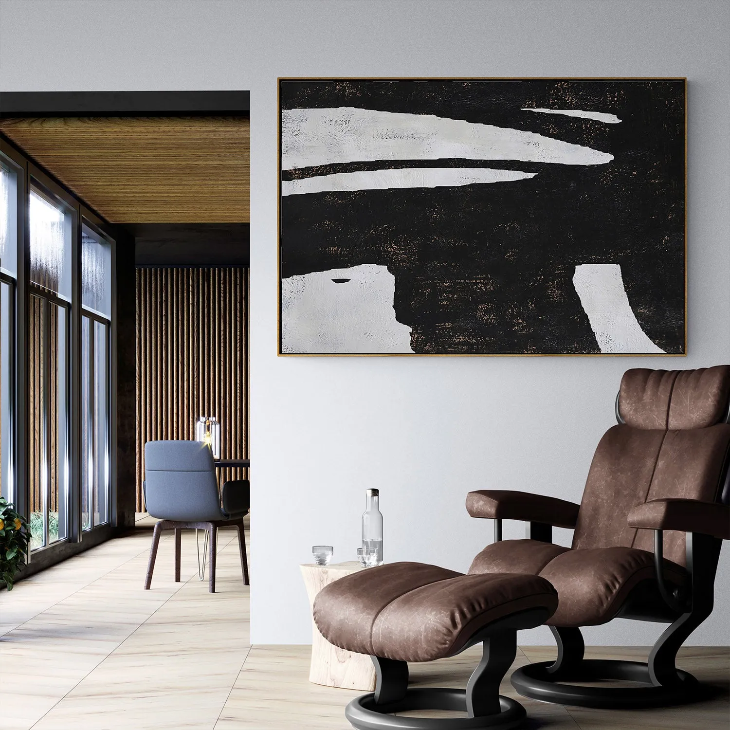 Horizontal Minimalist Abstract Painting H216H
