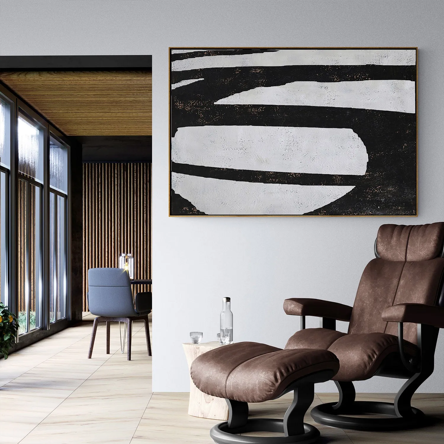 Horizontal Minimalist Abstract Painting H217H