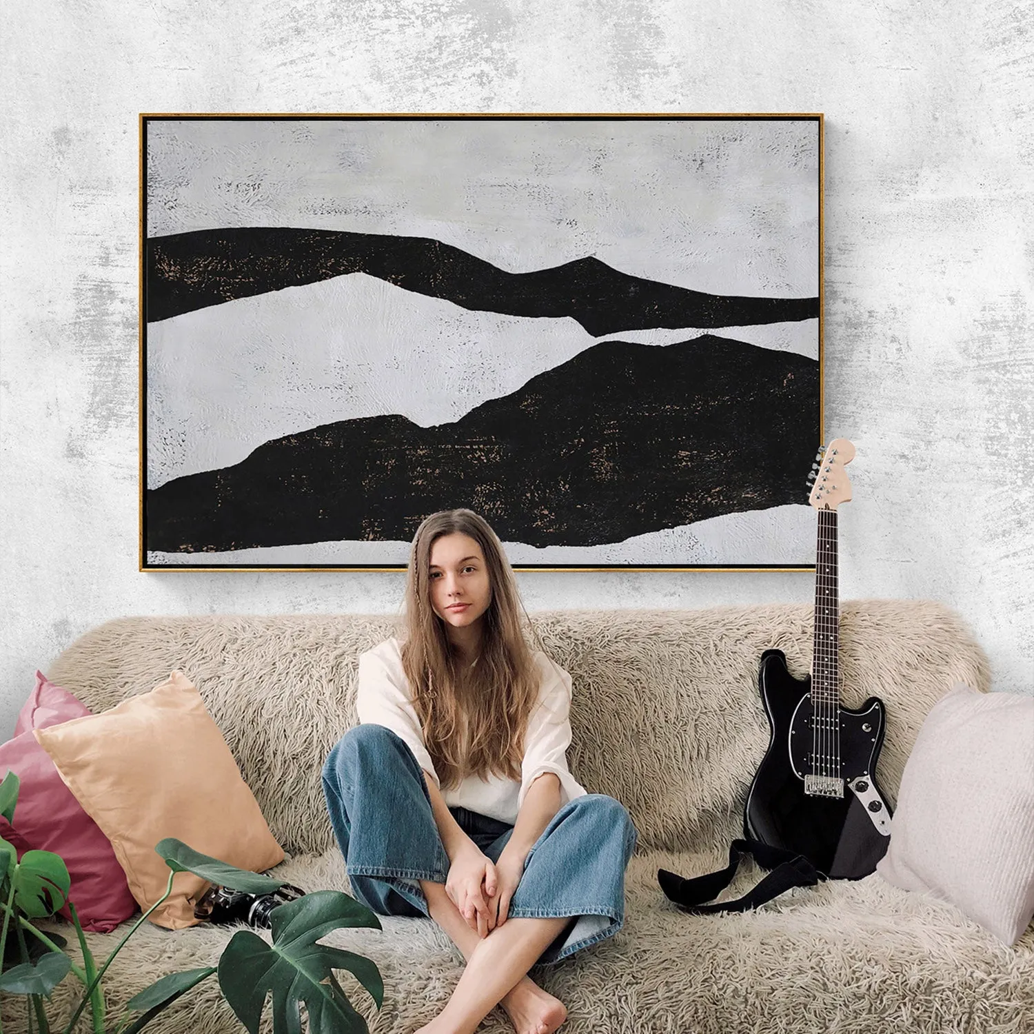 Horizontal Minimalist Abstract Painting H220H