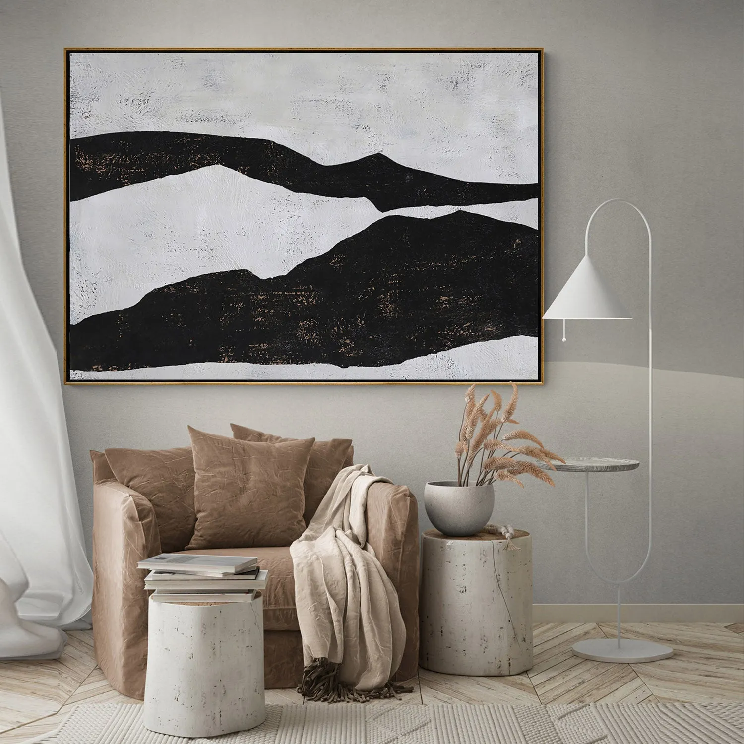 Horizontal Minimalist Abstract Painting H220H