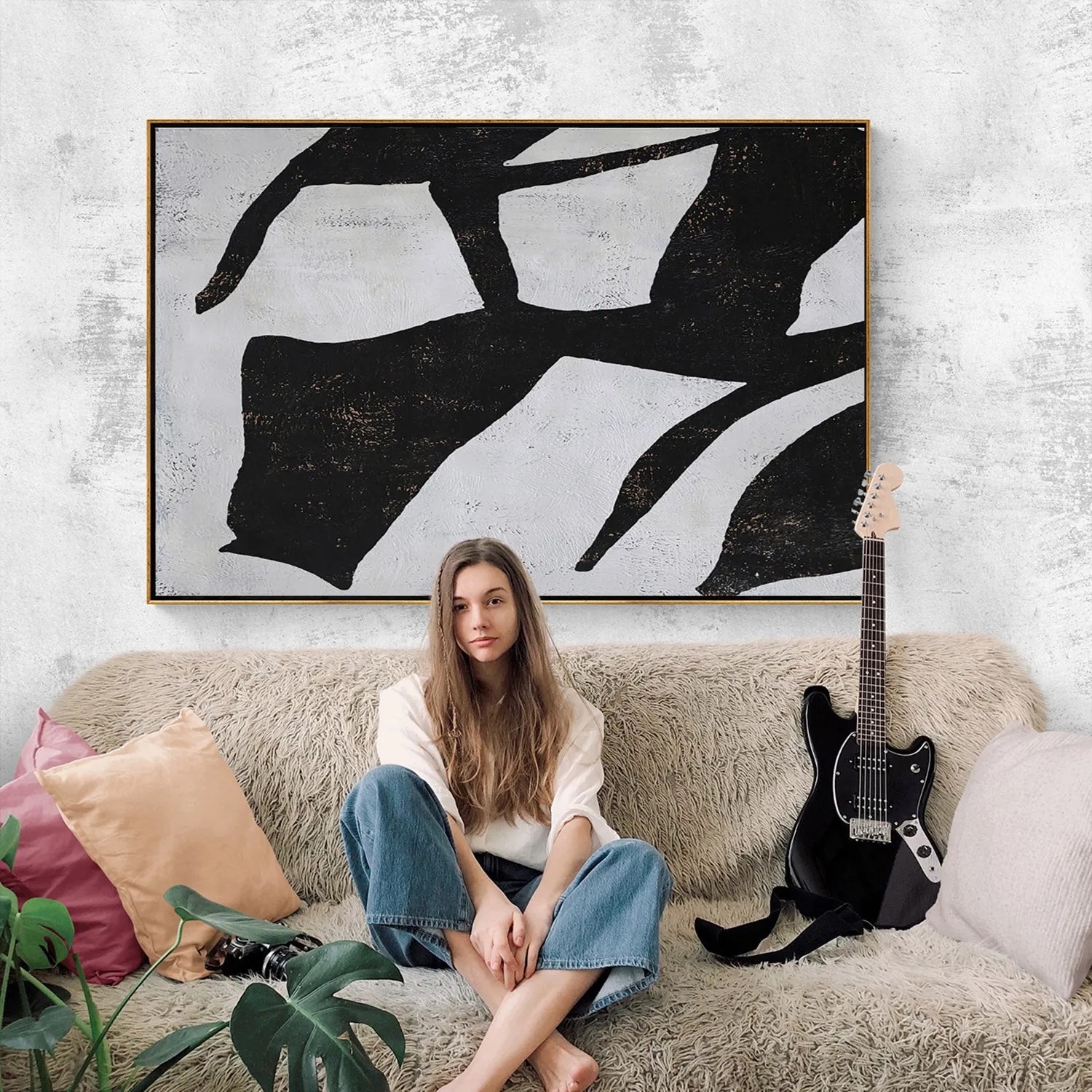 Horizontal Minimalist Abstract Painting H223H