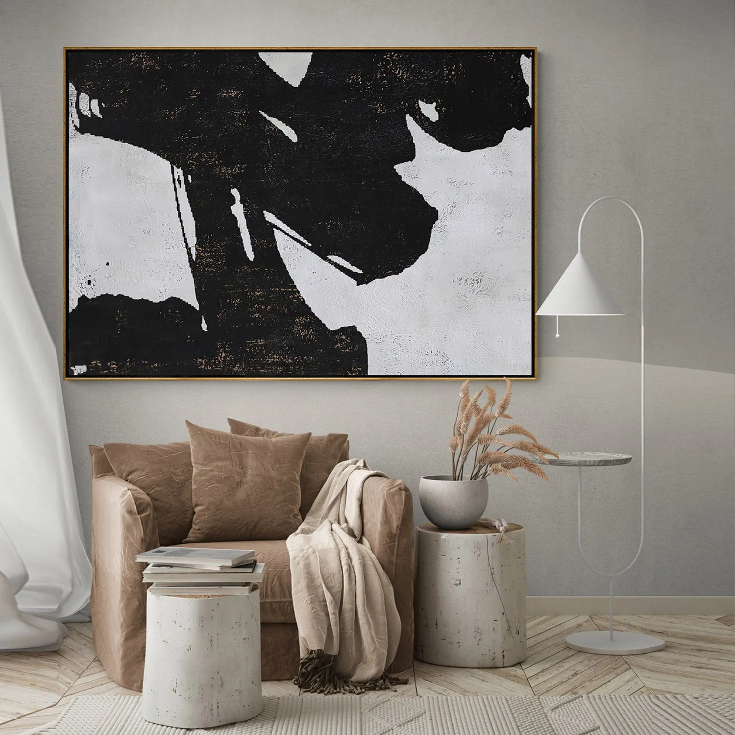 Horizontal Minimalist Abstract Painting H248H