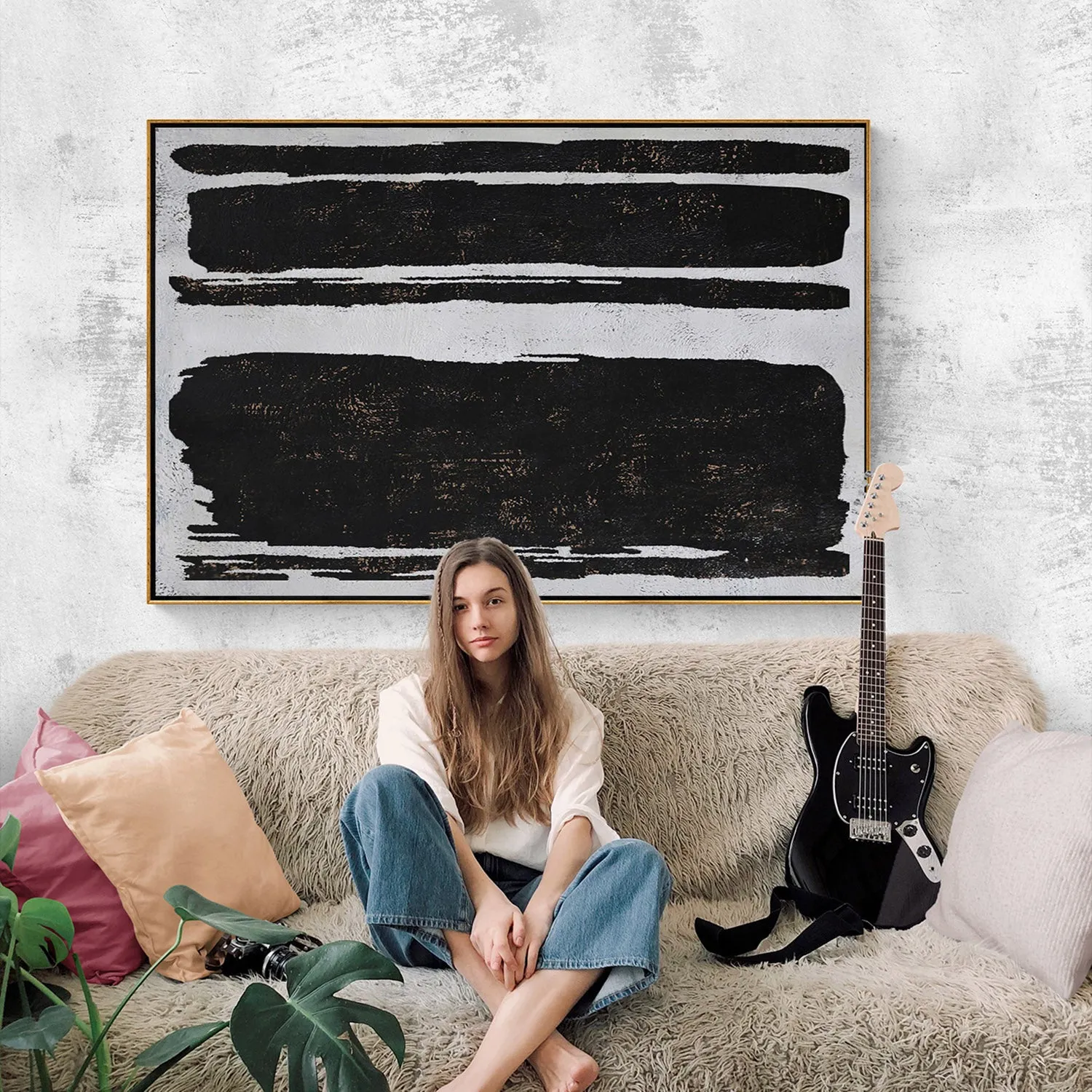 Horizontal Minimalist Abstract Painting H52H