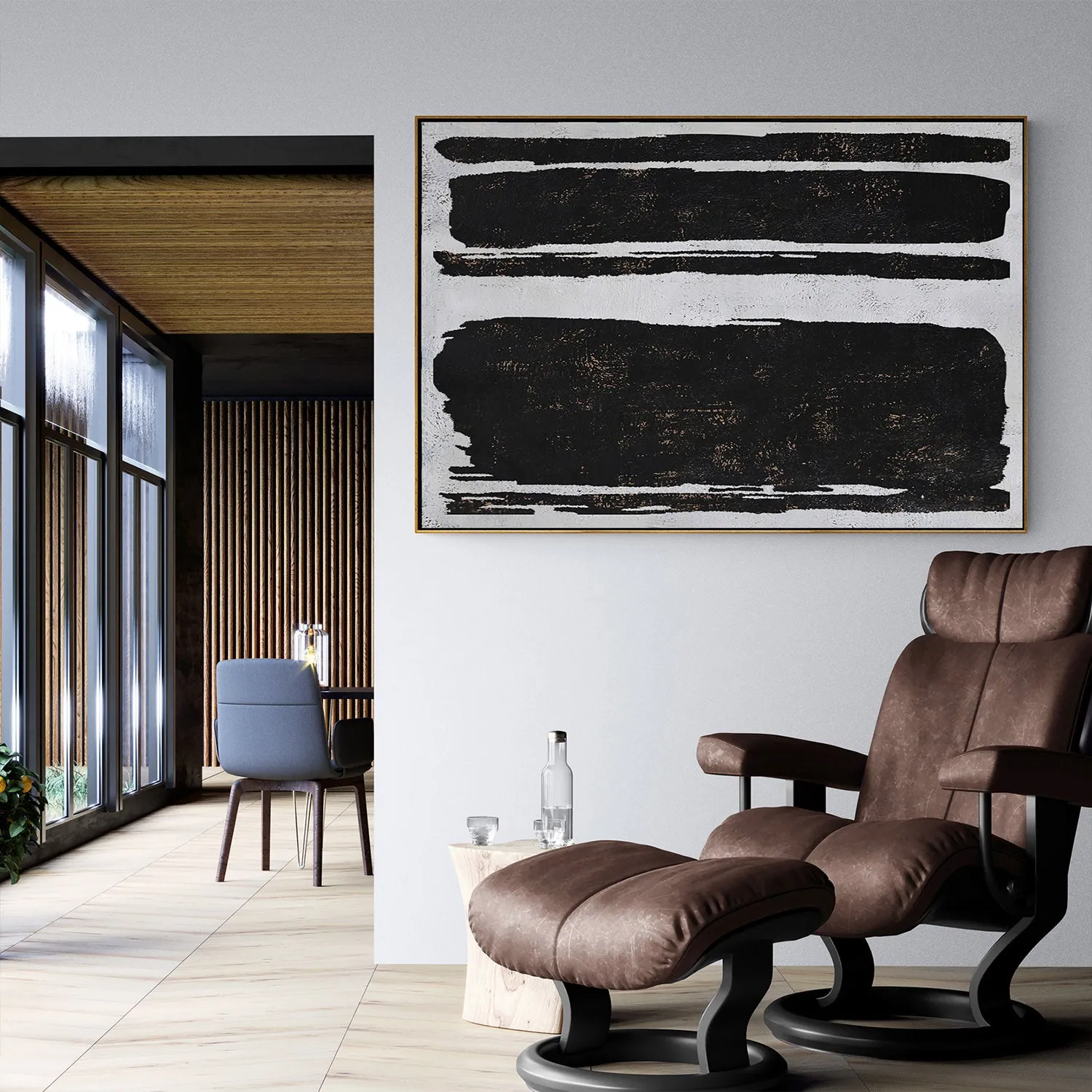 Horizontal Minimalist Abstract Painting H52H