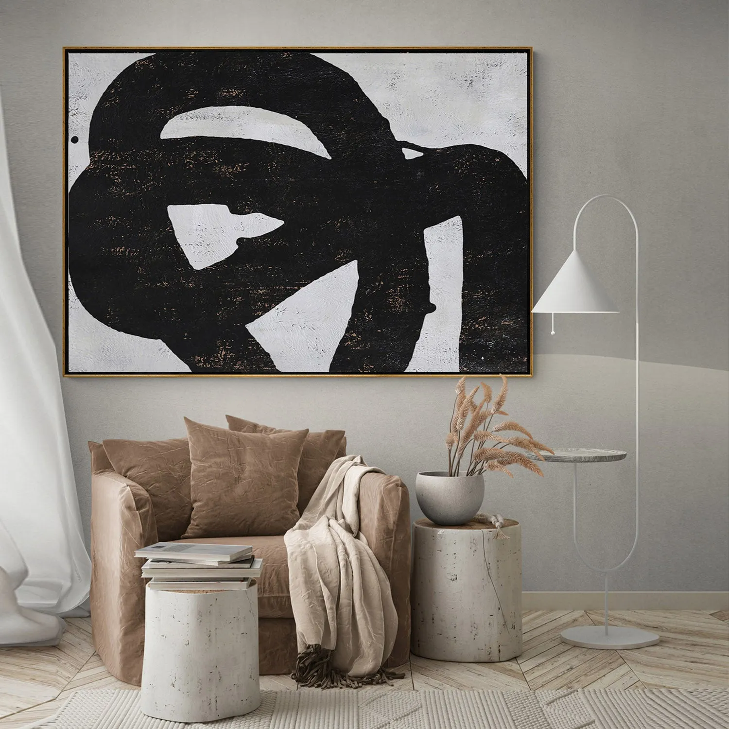 Horizontal Minimalist Abstract Painting H56H