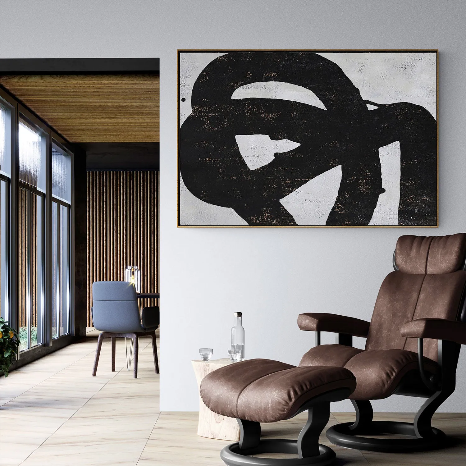 Horizontal Minimalist Abstract Painting H56H