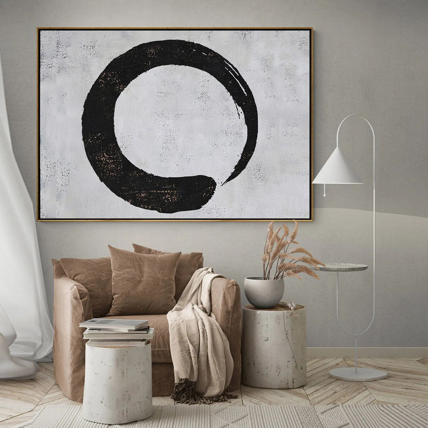 Horizontal Minimalist Abstract Painting H62H