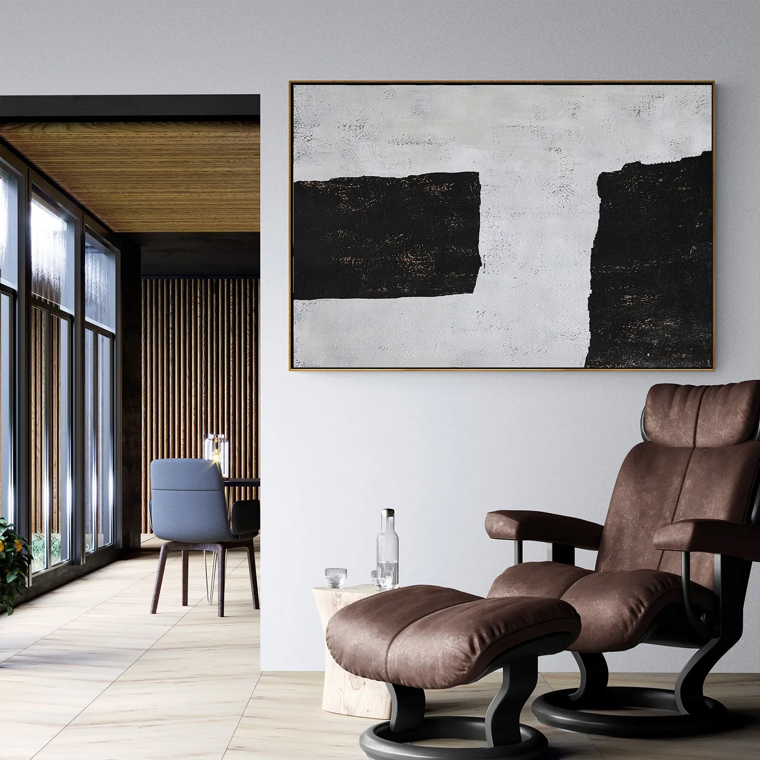 Horizontal Minimalist Abstract Painting H64H