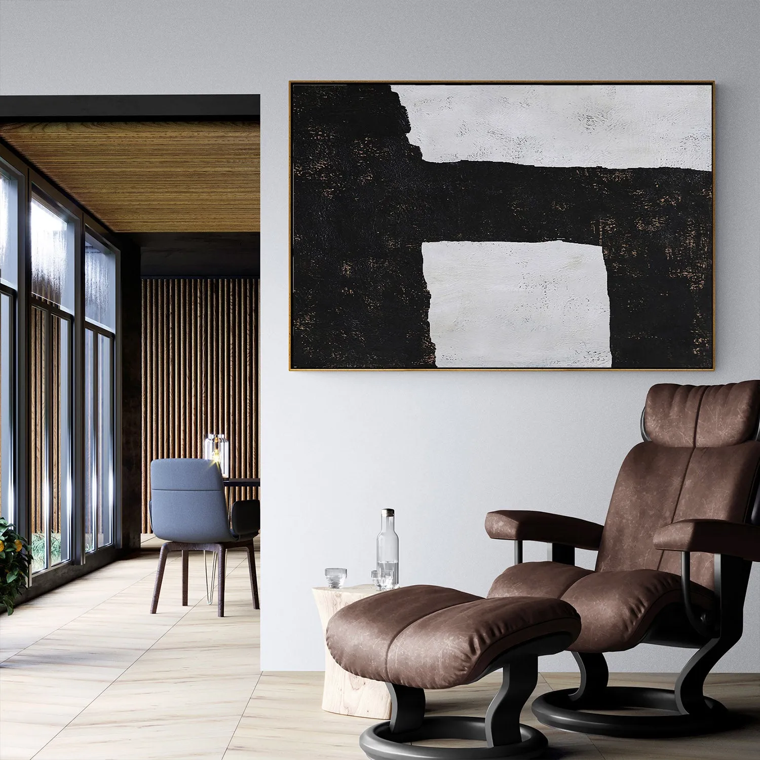 Horizontal Minimalist Abstract Painting H65H