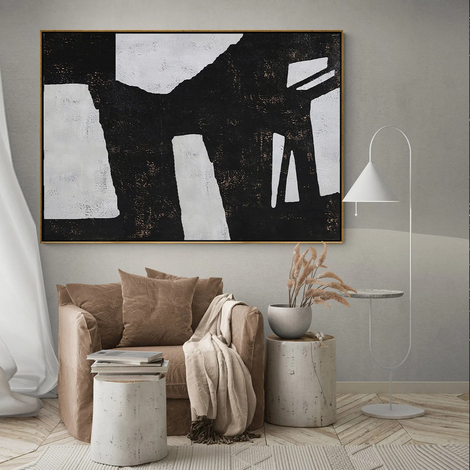 Horizontal Minimalist Abstract Painting  H70H