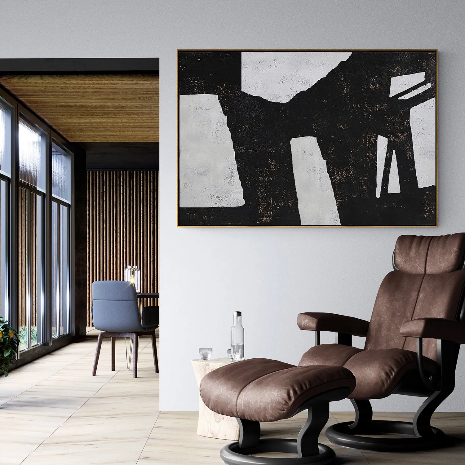 Horizontal Minimalist Abstract Painting  H70H