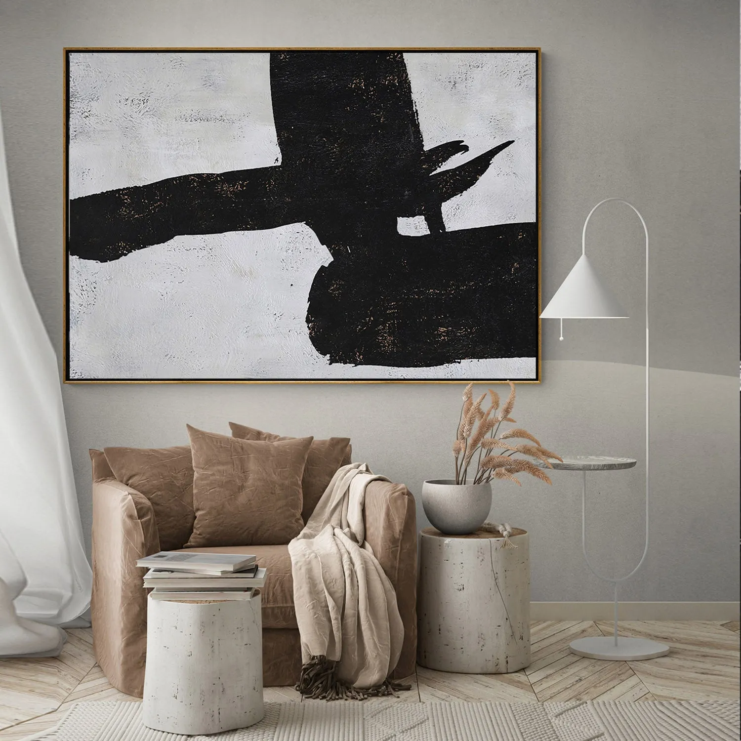 Horizontal Minimalist Abstract Painting H80H