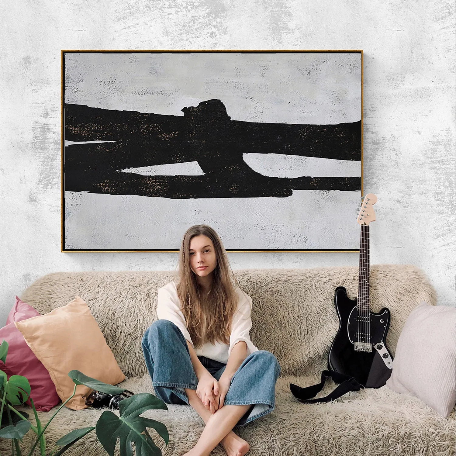 Horizontal Minimalist Abstract Painting H88H