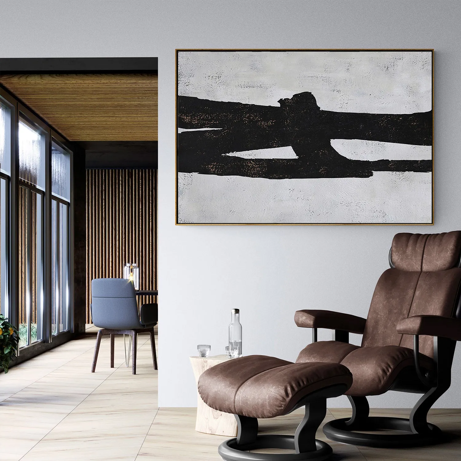 Horizontal Minimalist Abstract Painting H88H