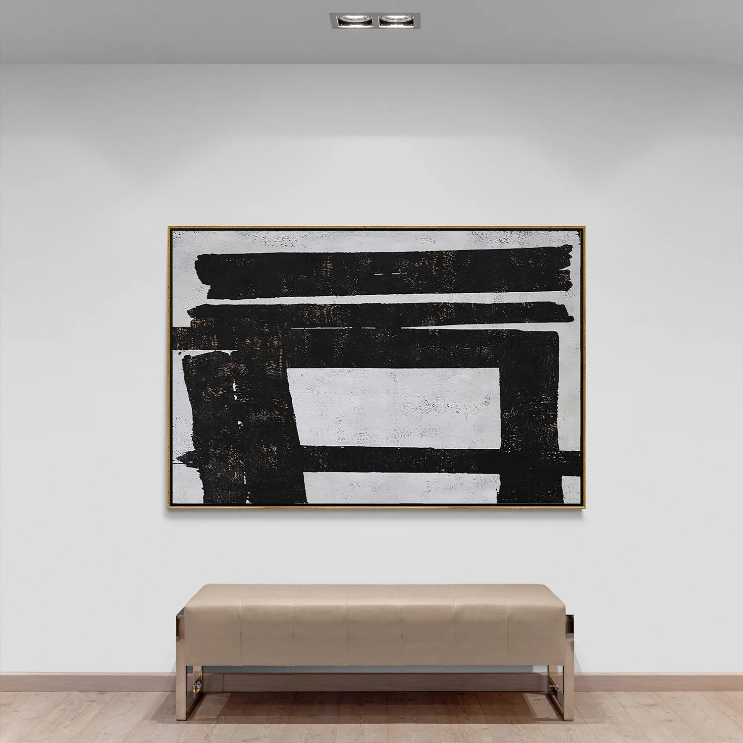 Horizontal Minimalist Abstract Painting H89H