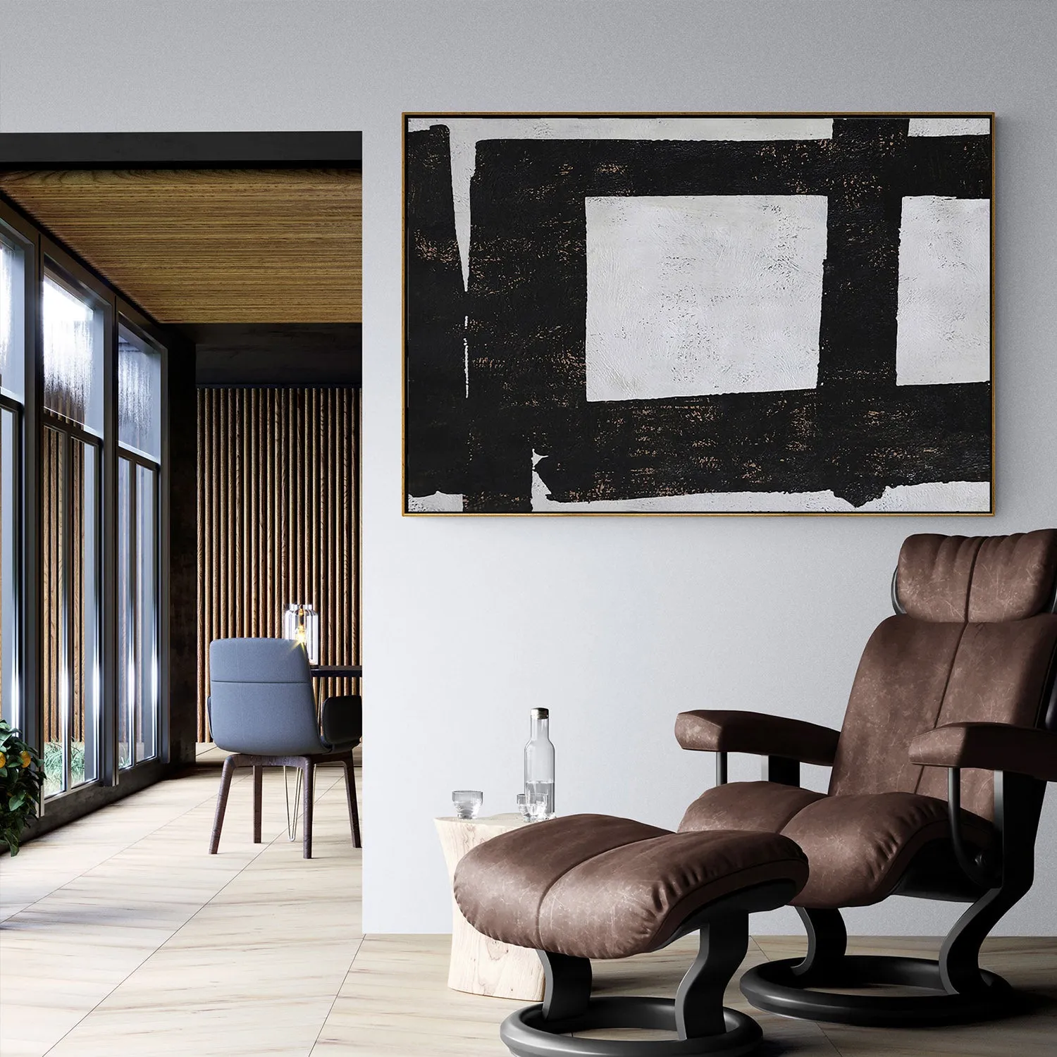 Horizontal Minimalist Abstract Painting H91H