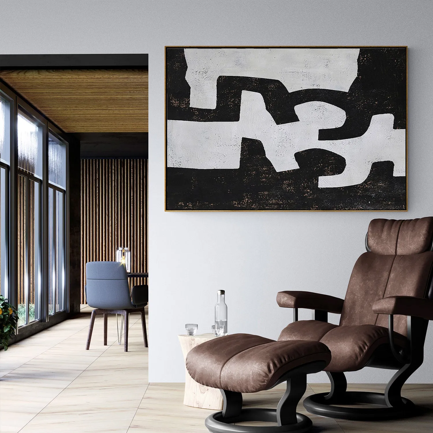 Horizontal Minimalist Abstract Painting H94H
