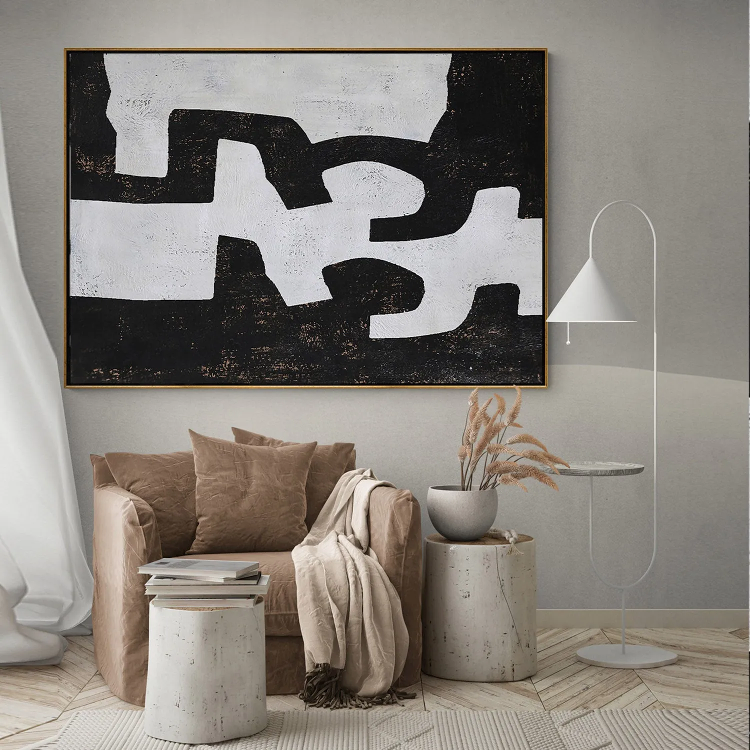 Horizontal Minimalist Abstract Painting H94H
